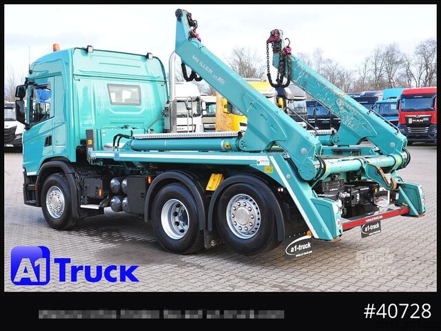 Skip truck SCANIA G410 Meiller AK 16 Funk Lenkachse