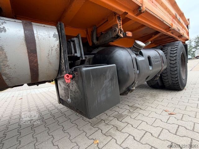 Üç taraflı damperli kamyon MERCEDES-BENZ Unimog U2400 437 Kipper verdichtereinheit