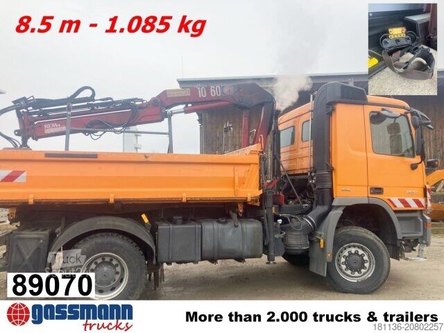 Basculantă Mercedes-Benz Actros 1832 LAK 4x4, Winterdienstaustattung, Kran