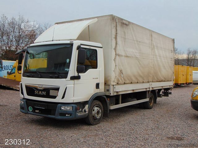 Furgão cortina de lona MAN TGL 8.180 BB -LBW-KLIMA-