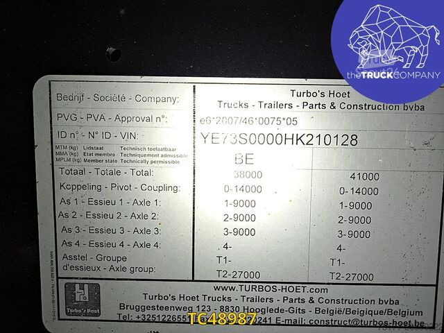 Sliding tarpaulins Hoet Trailers 