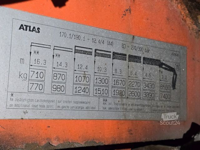 Semirimorchio GLEICH PR.+PL. * ATLAS AK 190.1 * 16.3M KRAN *