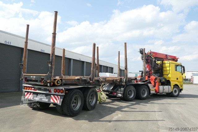 Rimorchio portatronchi HUTTNER LNZK - 20, Kurz-und Langholz, gelenkt, BPW