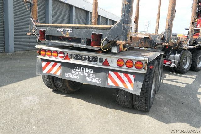 Rimorchio portatronchi HUTTNER LNZK - 20, Kurz-und Langholz, gelenkt, BPW