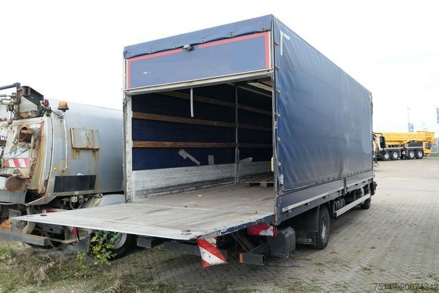 Flatbed truck with tarp MAN 12.220 TGL BL 4x2, LBW, AHK, Klima, 7.200mm lang