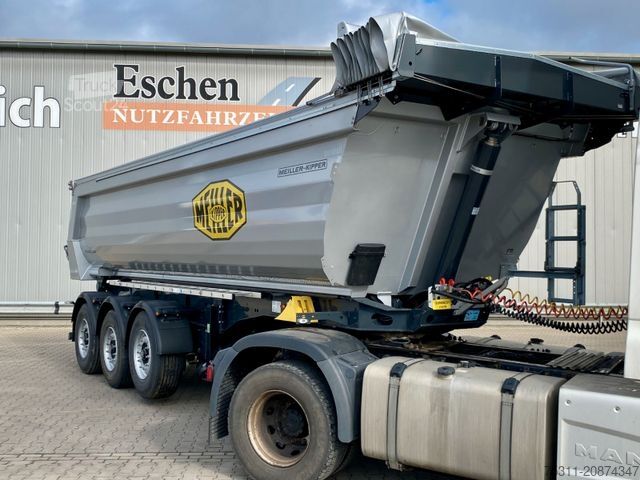 Tipper semitrailer MEILLER MHPS 44.3-N mit E-Verdeck | *NEW*Stahl 25m³*Lift