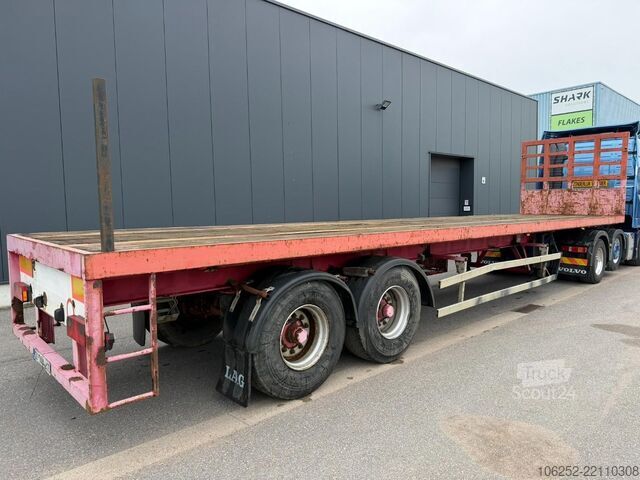 Platte bak LAG 2-AXLES PLATFORM / PLATEAU 38T - 12m - ROR - AI...