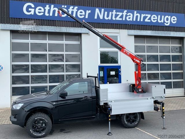 Pick-up furgons ISUZU D-Max Single Cab 4x4 L + Kran +Pritsche+