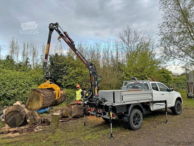 Kravas mikroautobuss ar pašizgāzēju ISUZU D-Max Space Cab L AT BIG-MAX Forstkran Greifer