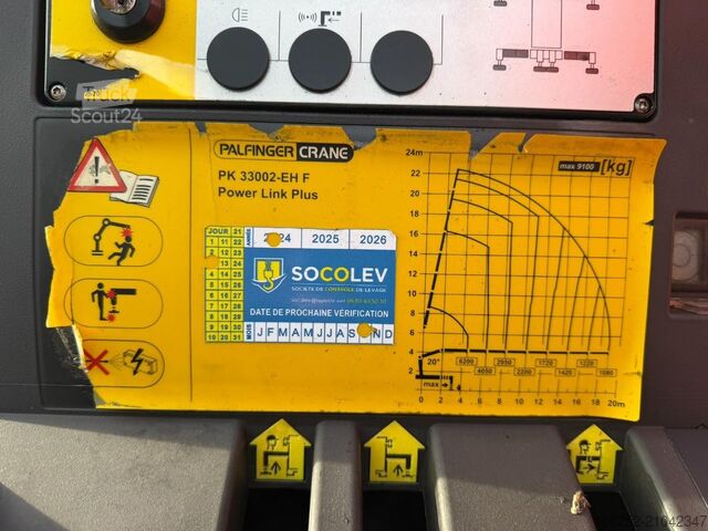 Plateforme de chargement ouverte Scania P410 8x4 PRITSCHE + KRAN PALFINGER PK33002 F (7...