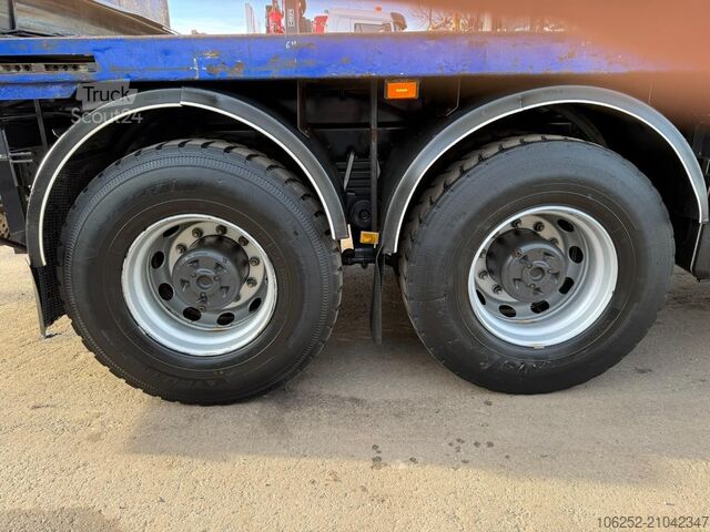 Plateforme de chargement ouverte Scania P410 8x4 PRITSCHE + KRAN PALFINGER PK33002 F (7...