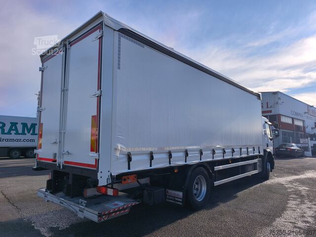 Plattewagen met zeil RENAULT 18.320 D WIDE EURO 6