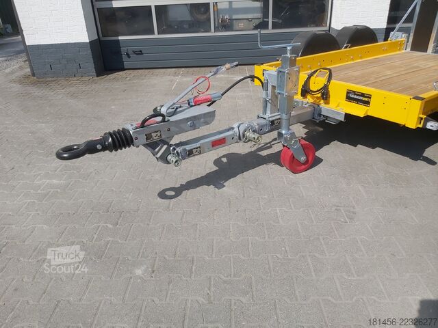 Remorcă pentru mașini de construcții trailershop Baumaschinen Bagger Anhänger mit höhenverstellbarer Deichsel Nutzlast 1850kg