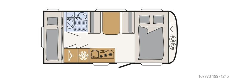 Campingvogn DETHLEFFS c'go 495 QSK "3er Stockbett"