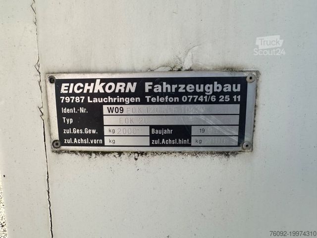 Remorcă carosată Eichkorn E0K20 Fahrradanhänger