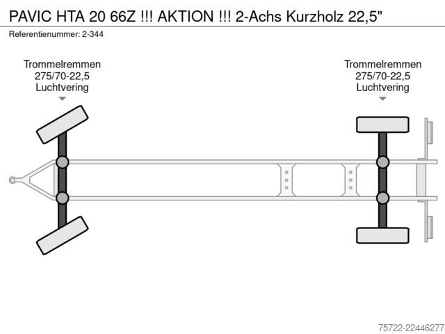 Prepravca dreva PAVIC HTA 20 66Z !!! AKTION !!! 2-Achs Kurzholz 22,5"