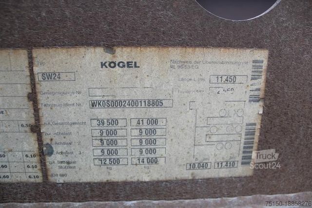 Auflieger-Wechselfahrgestell KÖGEL SWCT 24 HighCube Heck teleskop SAF Achse Nr: 805