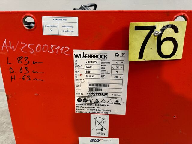 Batterie de chariot élévateur Hoppecke Service 48 V Forklift Battery [ID: 1076]