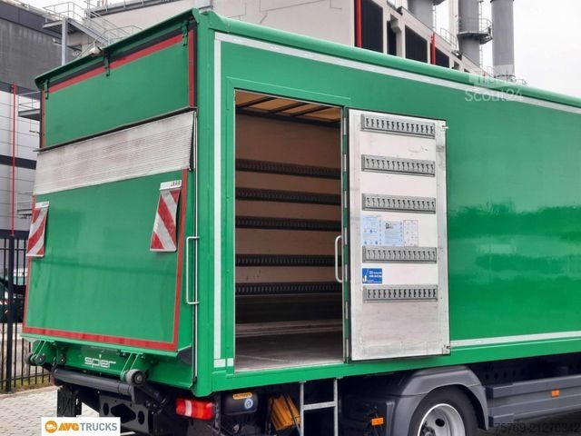 LKW mit Kofferaufbau MERCEDES-BENZ 1624 L Koffer 7,30 m mit Tür + LBW 2t