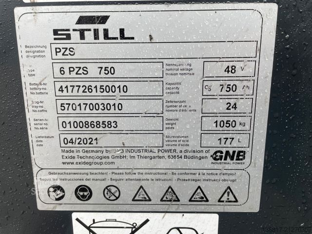 Front loader forklift STILL RX 20-20L Elektro Triplex Seitensch. Freihub