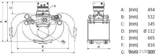 Pinza DMS SG2030 inkl. Rotator Sortiergreifer / NEU / lagern