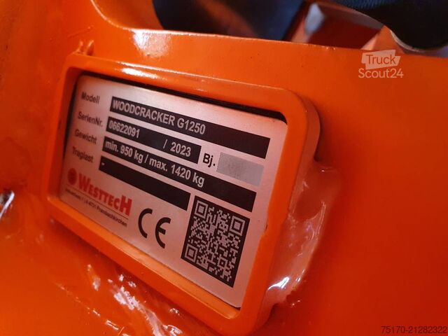 Westtech Woodcracker G1250 rastrello per estirpare ceppaie / bracci di presa OQ65 DEMO Westtech Woodcracker G1250 Roderechen / Greifarme OQ65 DEMO