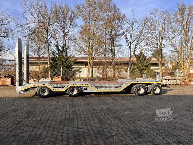 Tieflader Anhänger Möslein T 4 VB H1 R  neuer 4 Achs Tieflader + Radmulden