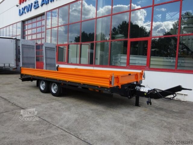 Nízkoložný přívěs Möslein TTT 11-6,2 BR Orange  Tandemtieflader mit breiten RampenNeufahrzeug