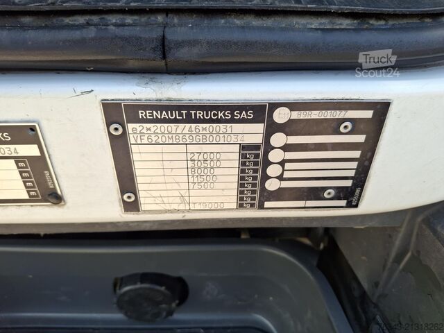 BENNE A ORDURES MENAGERES RENAULT D26 WIDE 320 - 6X2 - E6 - SEMAT C337