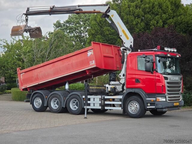 Kipper mit Kran Scania G 400 B 8X4*4 TRIPLE!! KRAAN/KIPPER!!  NL TRUCK!