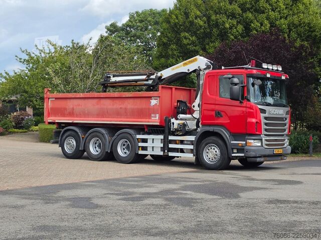 Kipper mit Kran Scania G 400 B 8X4*4 TRIPLE!! KRAAN/KIPPER!!  NL TRUCK!
