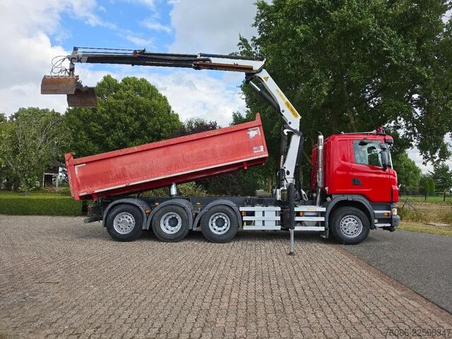 Kipper mit Kran Scania G 400 B 8X4*4 TRIPLE!! KRAAN/KIPPER!!  NL TRUCK!
