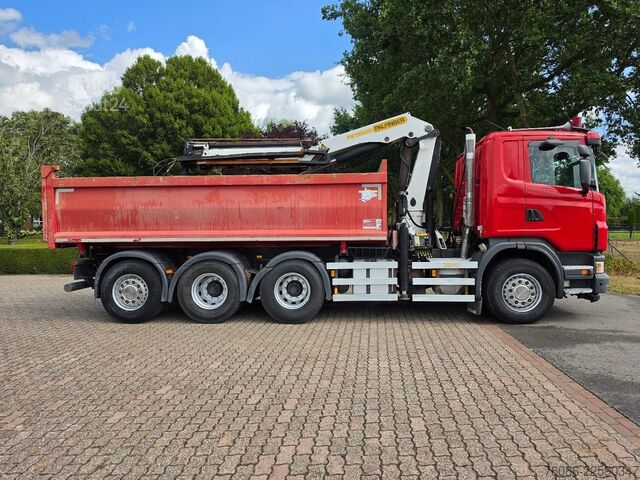 Kipper mit Kran Scania G 400 B 8X4*4 TRIPLE!! KRAAN/KIPPER!!  NL TRUCK!