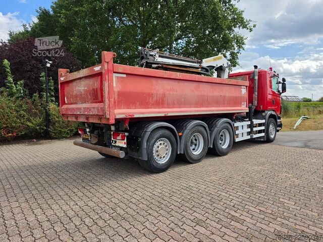 Kipper mit Kran Scania G 400 B 8X4*4 TRIPLE!! KRAAN/KIPPER!!  NL TRUCK!