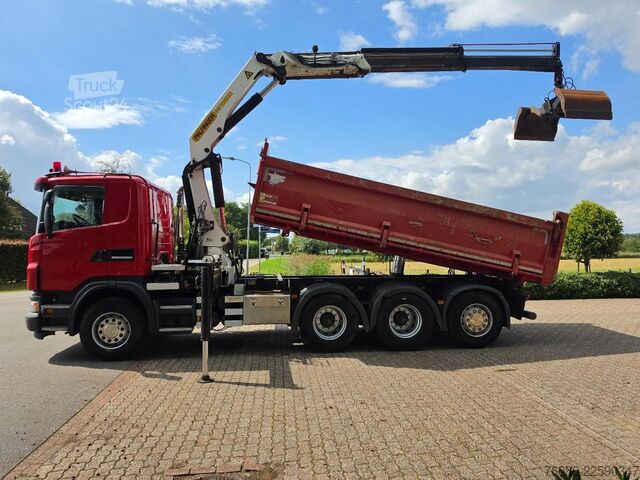 Kipper mit Kran Scania G 400 B 8X4*4 TRIPLE!! KRAAN/KIPPER!!  NL TRUCK!