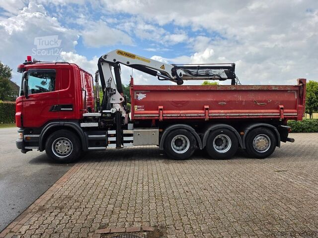 Kipper mit Kran Scania G 400 B 8X4*4 TRIPLE!! KRAAN/KIPPER!!  NL TRUCK!