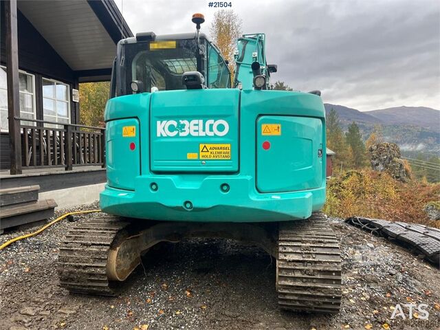 Pelle sur chenilles Kobelco Sk75SR-3E excavator w/ sanding bucket, rototilt an