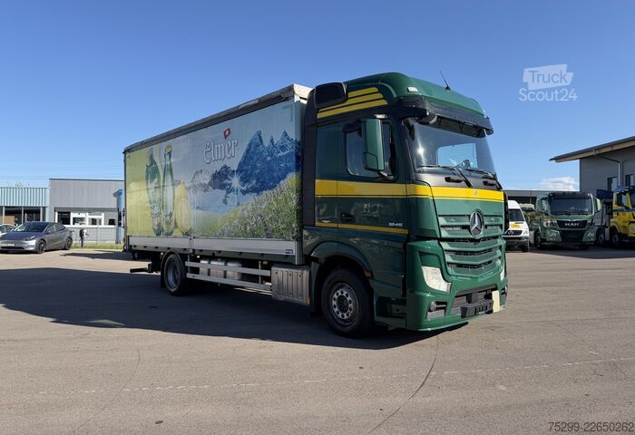 Autocarro con pianale e telone Mercedes-Benz Actros 1845 4x2 Plane/HB / Swiss-Vehicle