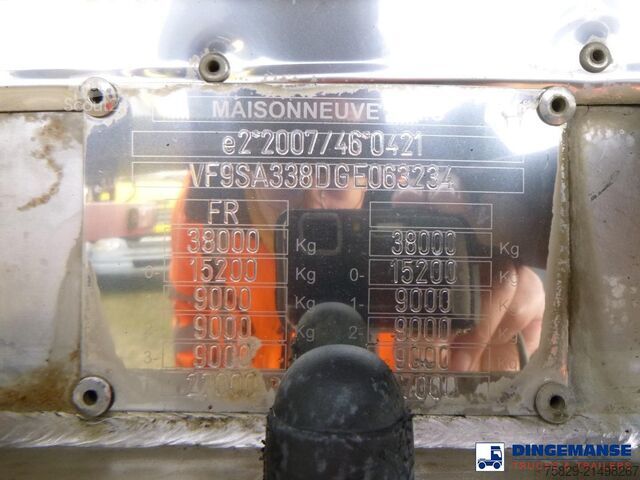 резервуар MAISONNEUVE CITERNE Food (milk) tank inox 29 m3 / 1 comp + pump