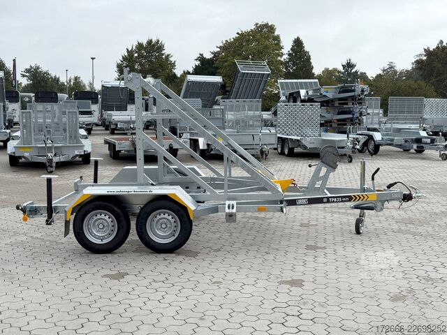 Remolque porta-bobinas de cable Lorries TPB35-4925 | HANDSEILWINDE 280X165CM 3500KG KABELTROMMELANHÄNGER