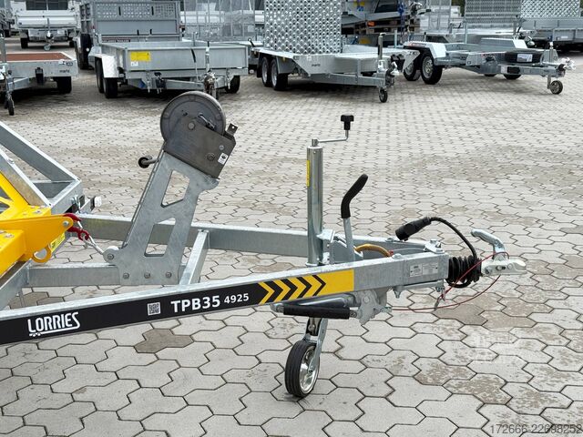 Remolque porta-bobinas de cable Lorries TPB35-4925 | HANDSEILWINDE 280X165CM 3500KG KABELTROMMELANHÄNGER