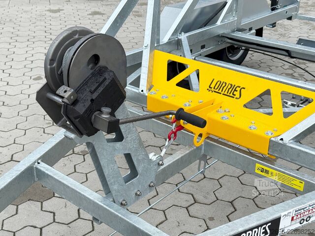 Remolque porta-bobinas de cable Lorries TPB35-4925 | HANDSEILWINDE 280X165CM 3500KG KABELTROMMELANHÄNGER