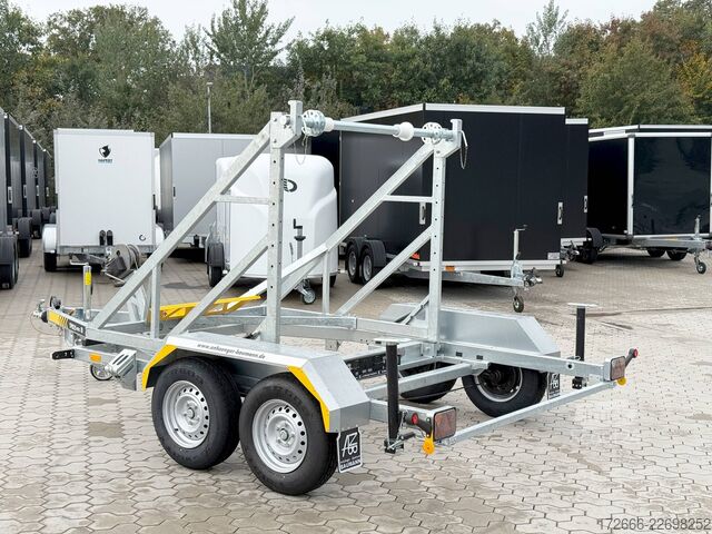 Remolque porta-bobinas de cable Lorries TPB35-4925 | HANDSEILWINDE 280X165CM 3500KG KABELTROMMELANHÄNGER