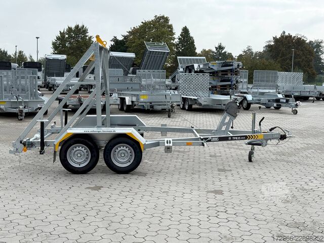 Remolque porta-bobinas de cable Lorries TPB35-4925 | HANDSEILWINDE 280X165CM 3500KG KABELTROMMELANHÄNGER