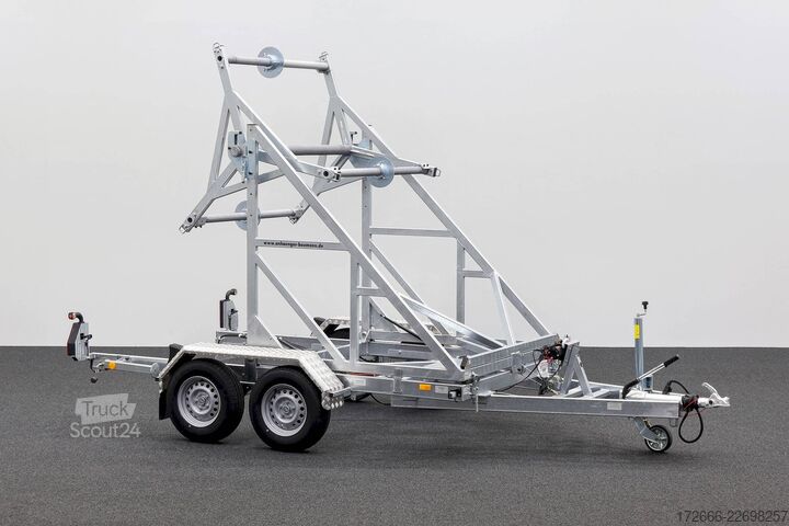 Kabeltromleanhængere Stedele KTT 35 | E-WINDE | MICROROHRAUFNAHME 330X163CM 3500KG KABELTROMMELANHÄNGER