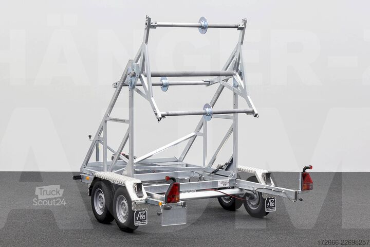 Kabeltromleanhængere Stedele KTT 35 | E-WINDE | MICROROHRAUFNAHME 330X163CM 3500KG KABELTROMMELANHÄNGER