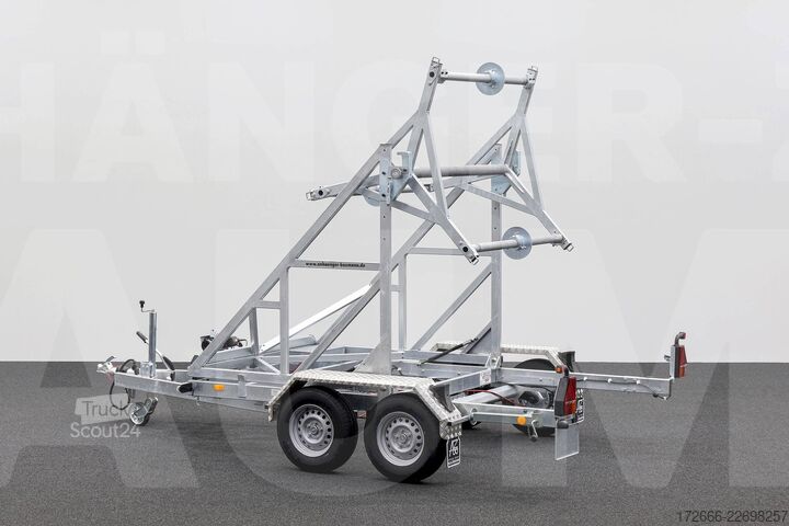 Kabeltromleanhængere Stedele KTT 35 | E-WINDE | MICROROHRAUFNAHME 330X163CM 3500KG KABELTROMMELANHÄNGER