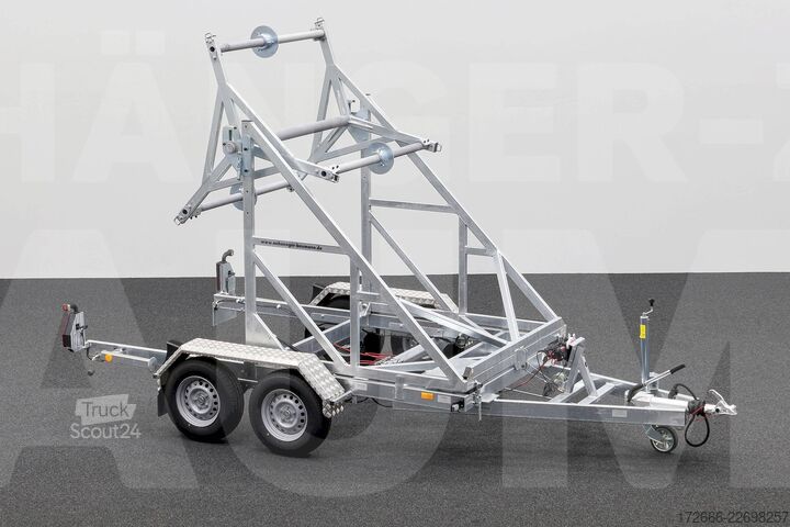Kabeltromleanhængere Stedele KTT 35 | E-WINDE | MICROROHRAUFNAHME 330X163CM 3500KG KABELTROMMELANHÄNGER