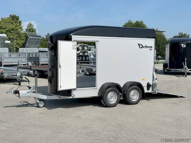 Remorque à caisse Debon CHEVAL LIBERTE DEBON C500 WABENKERN ROADSTER SCHWARZ +SEITENKLAPPE +SEITENTÜR
