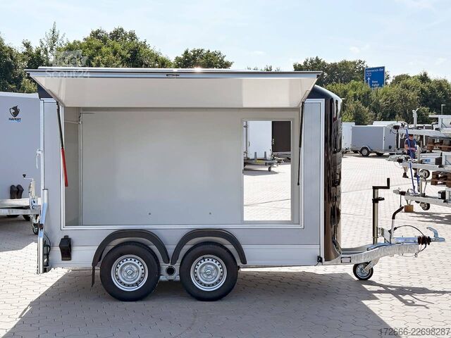 Remorque à caisse Debon CHEVAL LIBERTE DEBON C500 WABENKERN ROADSTER SCHWARZ +SEITENKLAPPE +SEITENTÜR